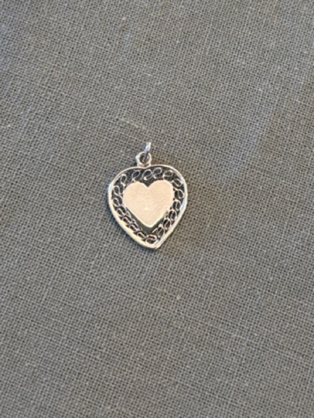 Heart Pendant Charm in Silver